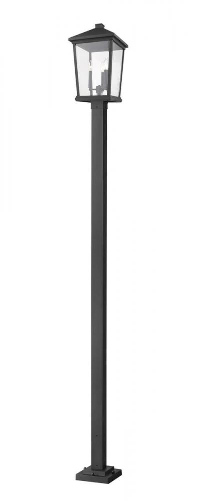 3 Light Outdoor Post Mounted Fixture | 568PHXLS-536P-BK