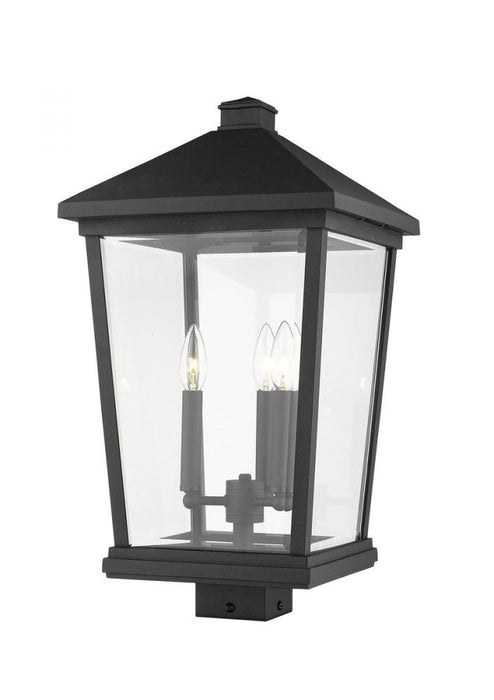 3 Light Outdoor Post Mount Fixture | 568PHXLS-BK