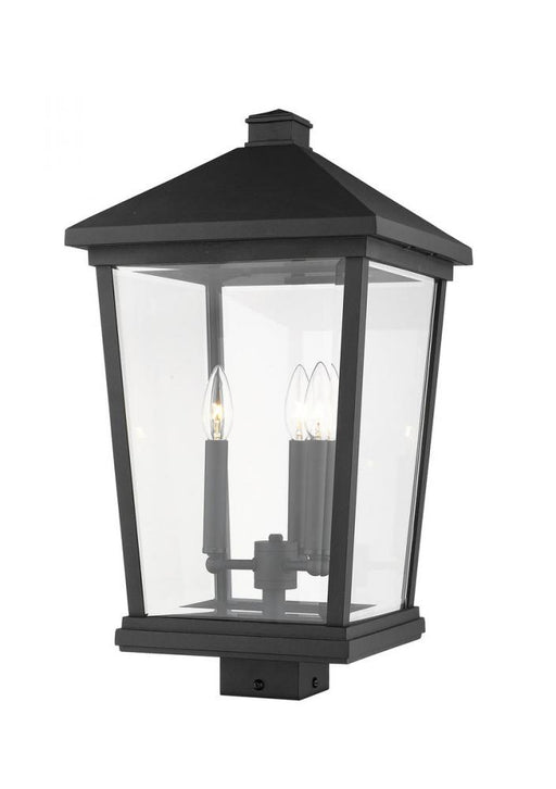 3 Light Outdoor Post Mount Fixture | 568PHXLS-BK