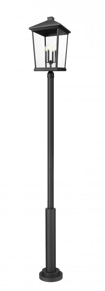 4 Light Outdoor Post Mount Fixture | 568PHXXLR-5010P-BK