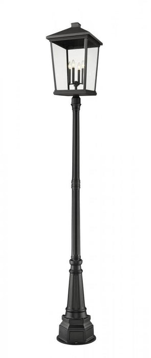 4 Light Outdoor Post Mounted Fixture | 568PHXXLR-564P-BK