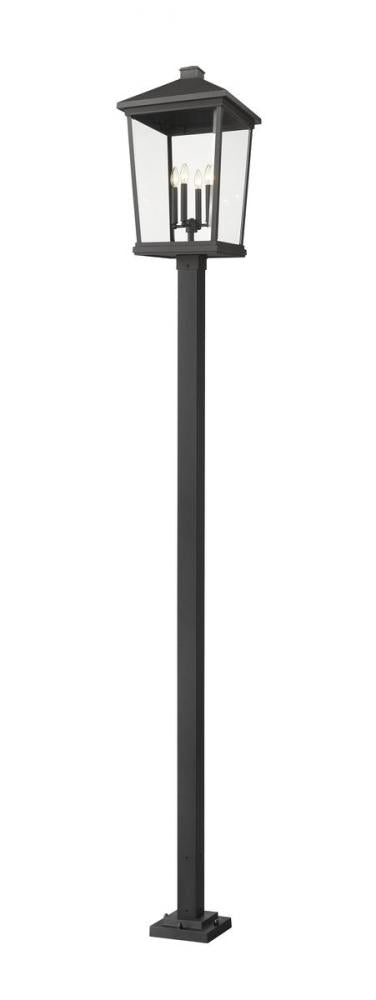 4 Light Outdoor Post Mounted Fixture | 568PHXXLS-536P-BK