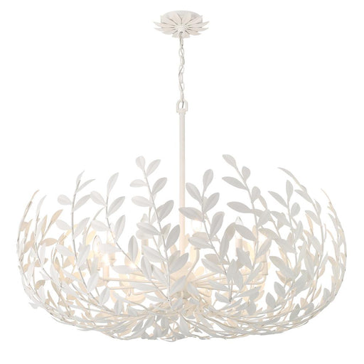 Crystorama Broche 12 Light Matte White Chandelier