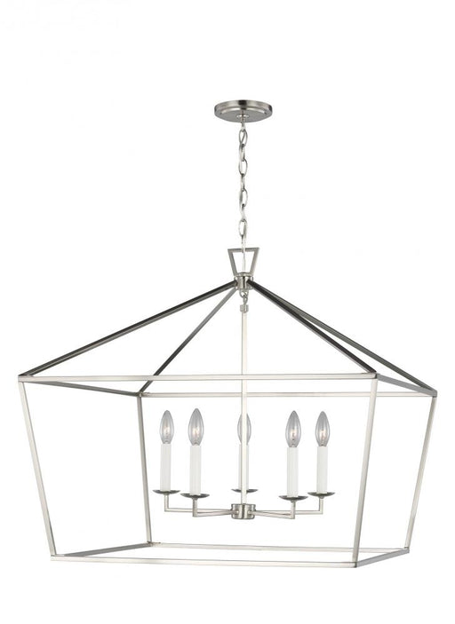 Visual Comfort & Co. Studio Collection Dianna transitional 5-light indoor dimmable ceiling pendant hanging chandelier light in brushed nick