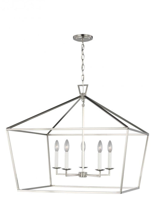 Visual Comfort & Co. Studio Collection Dianna transitional 5-light LED indoor dimmable ceiling pendant hanging chandelier light in brushed