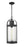 1 Light Outdoor Chain Mount Ceiling Fixture | 569CHB-BK