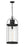 1 Light Outdoor Chain Mount Ceiling Fixture | 569CHXL-BK