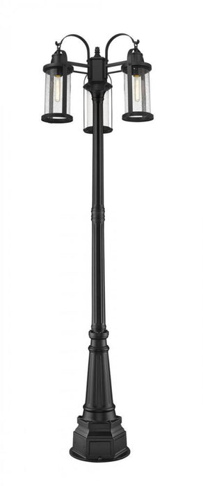 3 Light Outdoor Post Mounted Fixture | 569MP3-564P-BK