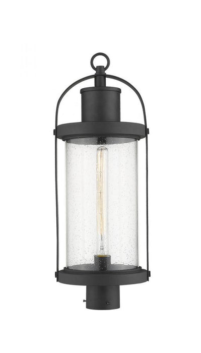 1 Light Outdoor Post Mount Fixture | 569PHB-BK