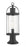 1 Light Outdoor Pier Mounted Fixture | 569PHM-553PM-BK