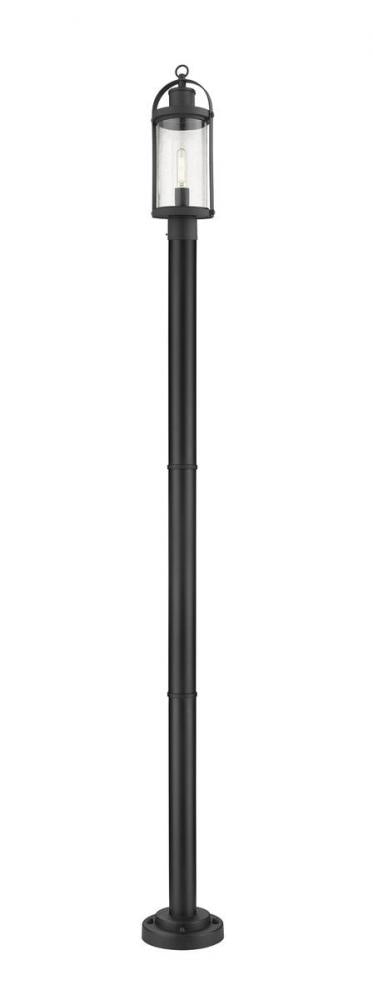 1 Light Outdoor Post Mounted Fixture | 569PHM-567P-BK