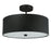  3 Light  Semi-flush Mb W/ Black Shade | 571-143SF-MB-BK