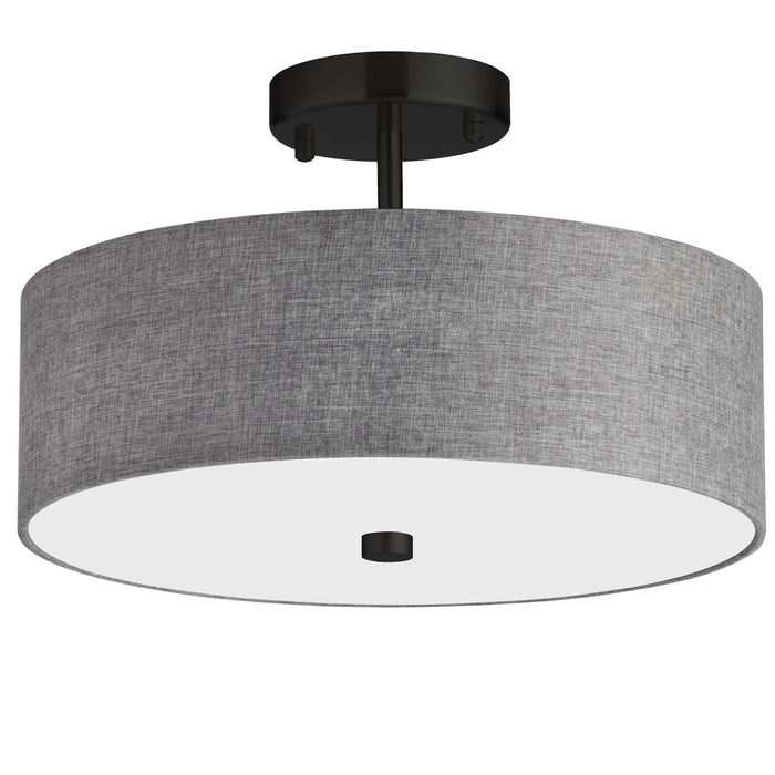 3 Light  Semi-flush Mb W/ Grey Shade | 571-143SF-MB-GRY