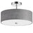  3 Light  Incandescent Semi-flush Pc W/ Grey Shade | 571-143SF-PC-GRY