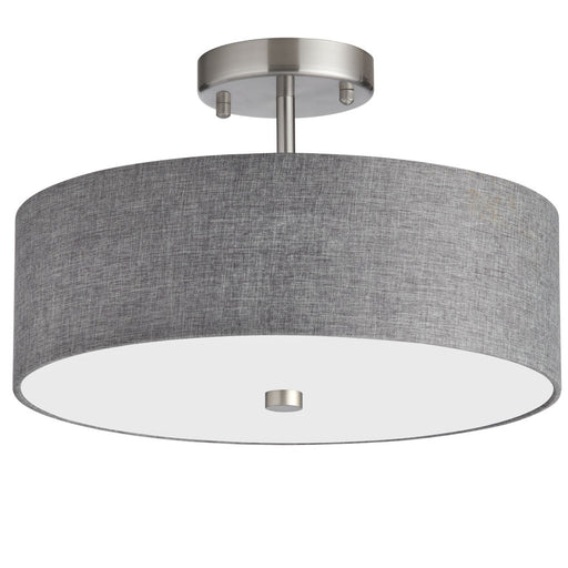 3 Light Incandescent Semi-flush Sc W/ Grey Shade | 571-143SF-SC-GRY