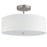  3 Light  Incandescent Semi-flush Sc W/ White Shade | 571-143SF-SC-WH