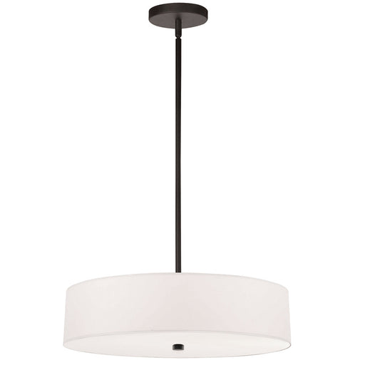  4 Light  Incandescent Pendant Mb W/ White Shade | 571-204P-MB-WH