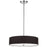  4 Light  Incandescent Pendant Pc W/ Black Shade | 571-204P-PC-BK