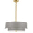  4 Light  Incand 2 Tier Pendant, Agb W/ Gry Shade | 571-224P-AGB-GRY