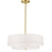 Dainolite 4 Lights Incand 2 Tier Pendant, AGB w/ WH Shade