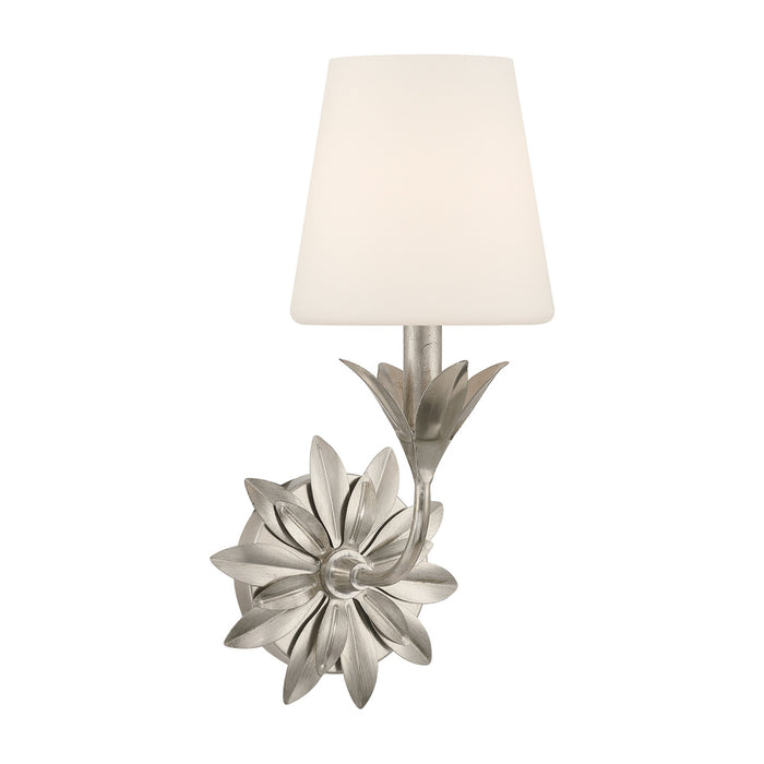 Broche 1 Light Antique Silver Sconce | 571-OP-SA