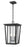 2 Light Outdoor Chain Mount Ceiling Fixture | 571CHB-BK