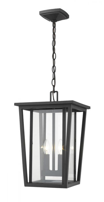 2 Light Outdoor Chain Mount Ceiling Fixture | 571CHB-BK