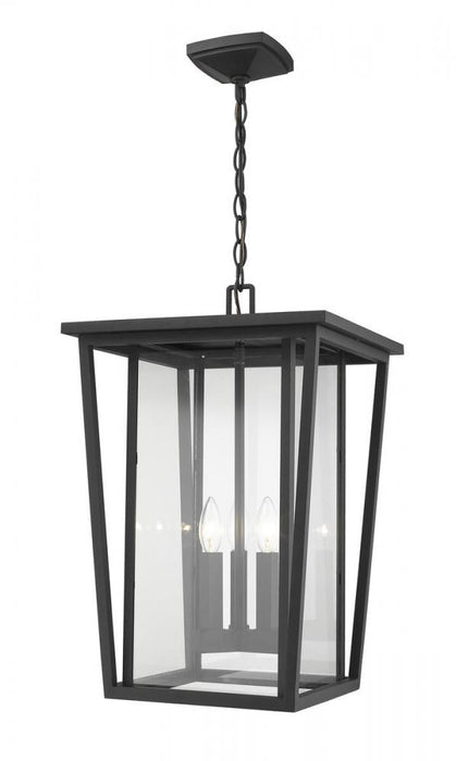 3 Light Outdoor Chain Mount Ceiling Fixture | 571CHXL-BK