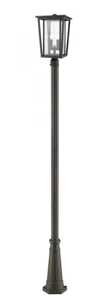 2 Light Outdoor Post Mounted Fixture | 571PHBR-519P-ORB