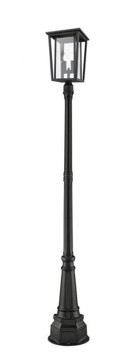 2 Light Outdoor Post Mounted Fixture | 571PHBR-564P-BK