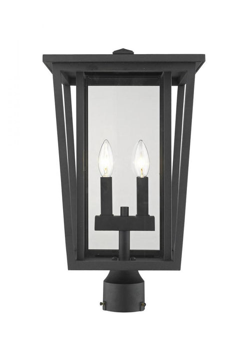 2 Light Outdoor Post Mount Fixture | 571PHBR-BK