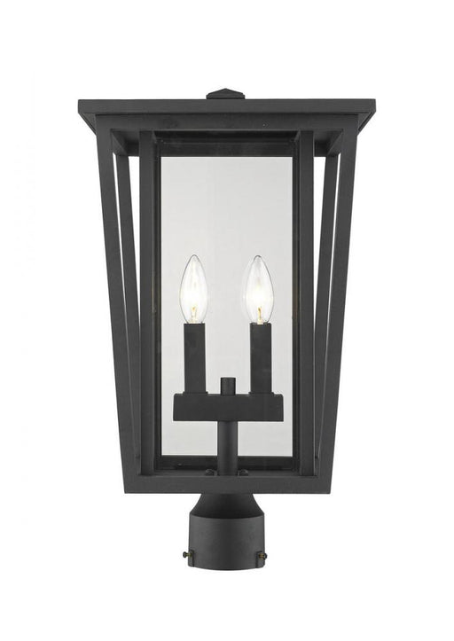2 Light Outdoor Post Mount Fixture | 571PHBR-BK
