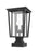 2 Light Outdoor Pier Mounted Fixture | 571PHBS-SQPM-BK