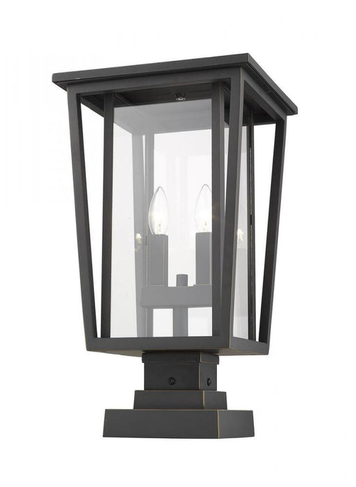 2 Light Outdoor Pier Mounted Fixture | 571PHBS-SQPM-ORB