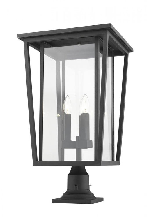 3 Light Outdoor Pier Mounted Fixture | 571PHXLR-533PM-BK