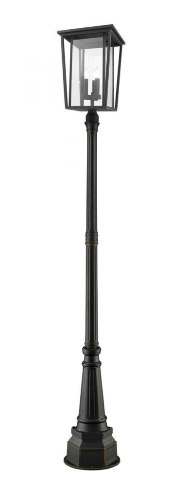 3 Light Outdoor Post Mounted Fixture | 571PHXLR-564P-ORB