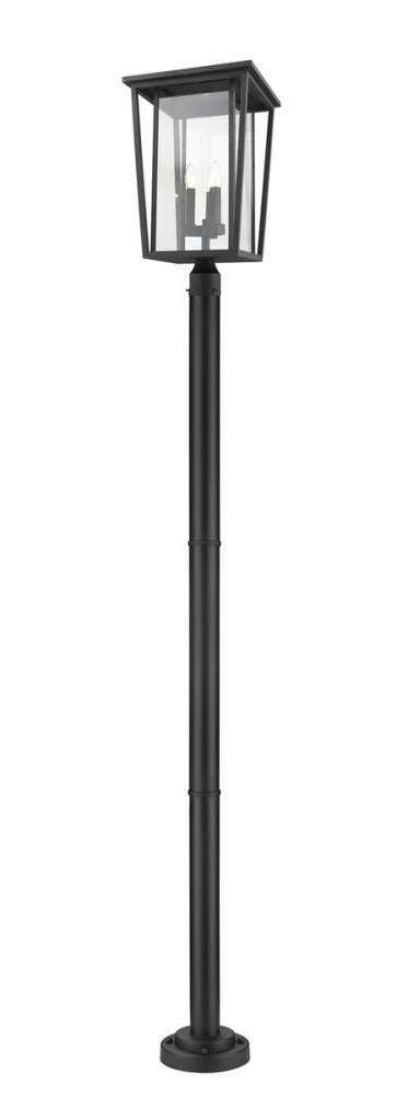 3 Light Outdoor Post Mounted Fixture | 571PHXLR-567P-BK