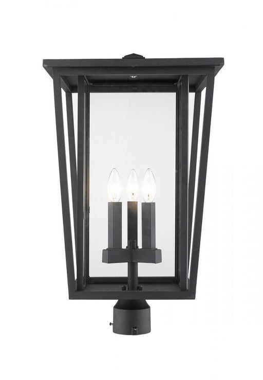 3 Light Outdoor Post Mount Fixture | 571PHXLR-BK