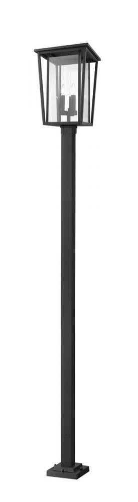 3 Light Outdoor Post Mounted Fixture | 571PHXLS-536P-BK