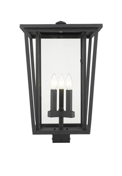 3 Light Outdoor Post Mount Fixture | 571PHXLS-BK