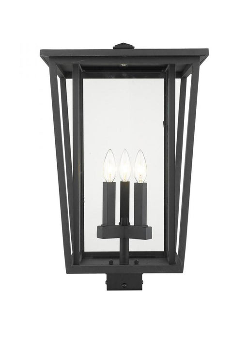 3 Light Outdoor Post Mount Fixture | 571PHXLS-BK