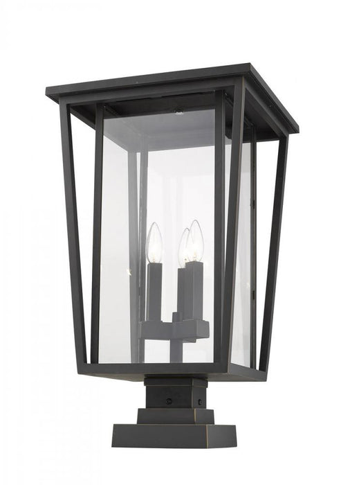 3 Light Outdoor Pier Mounted Fixture | 571PHXLS-SQPM-ORB
