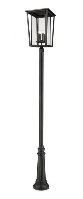 4 Light Outdoor Post Mounted Fixture | 571PHXXLR-511P-BK