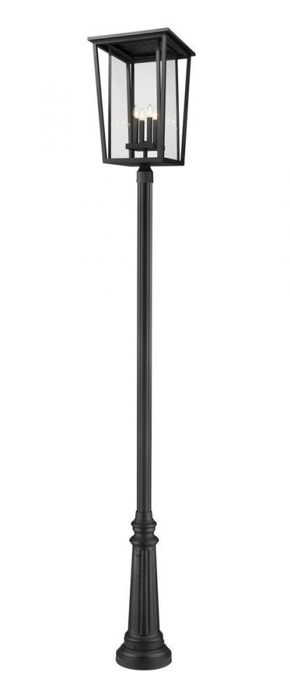 4 Light Outdoor Post Mounted Fixture | 571PHXXLR-511P-BK