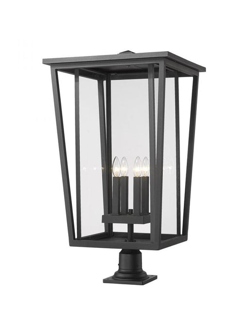 4 Light Outdoor Pier Mounted Fixture | 571PHXXLR-533PM-BK