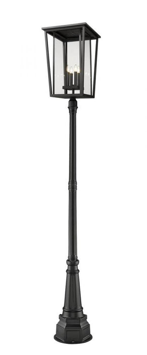 4 Light Outdoor Post Mounted Fixture | 571PHXXLR-564P-BK