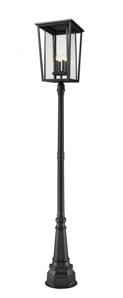 4 Light Outdoor Post Mounted Fixture | 571PHXXLR-564P-BK