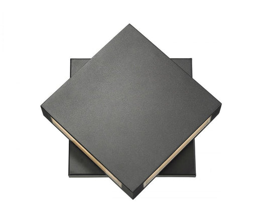 2 Light Outdoor Wall Light | 572B-BK-LED