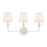 Broche 3 Light Matte White Bathroom Vanity | 573-OP-MT