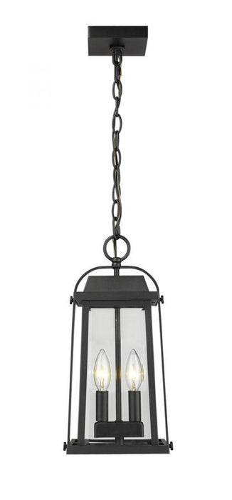 2 Light Outdoor Chain Mount Ceiling Fixture | 574CHM-BK